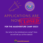 Applications are now closed for the AAAdventure Camp 2023.